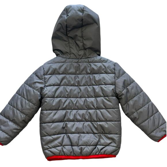 Under Armour Toddler Puffer Jacket Gray Red 3T - Picture 5 of 7